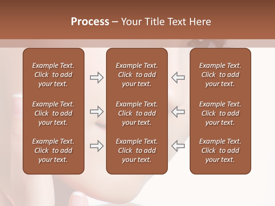 A Woman Holding A Cream On Her Face PowerPoint Template