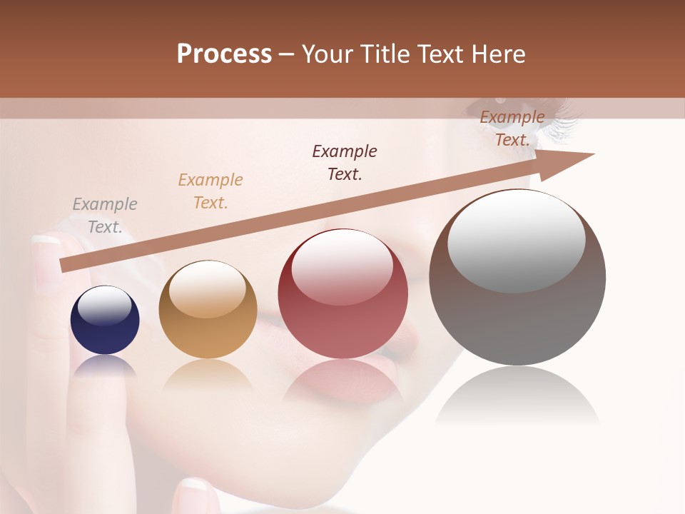 A Woman Holding A Cream On Her Face PowerPoint Template