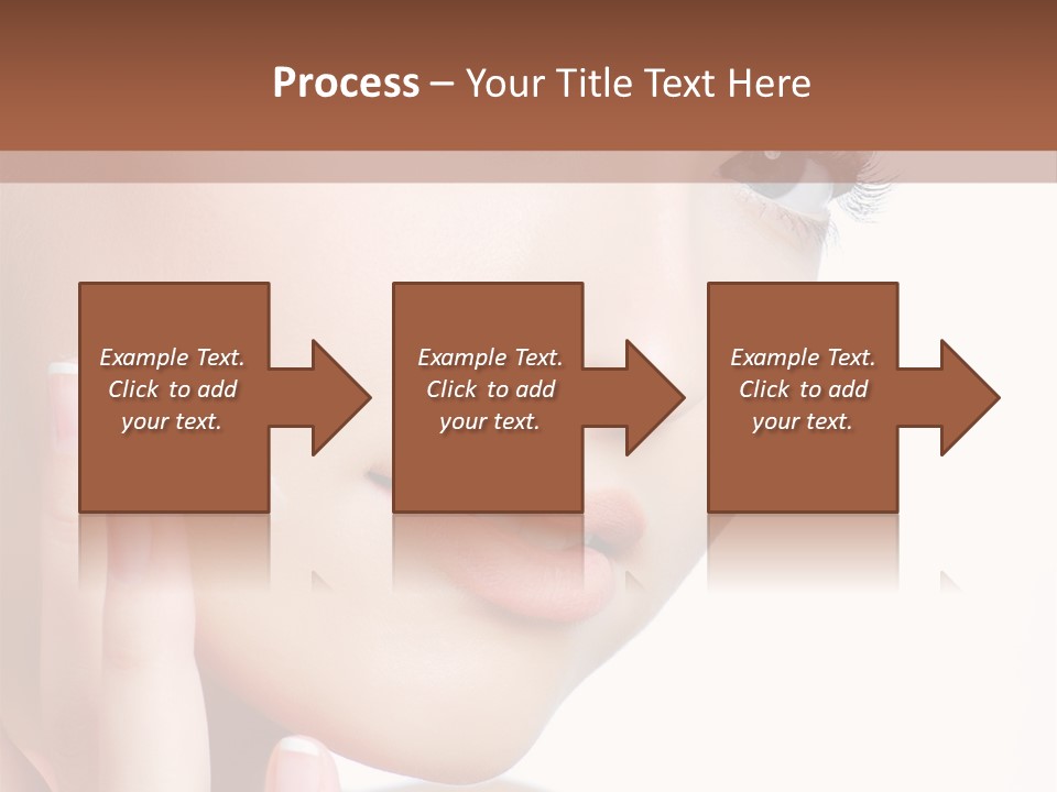 A Woman Holding A Cream On Her Face PowerPoint Template