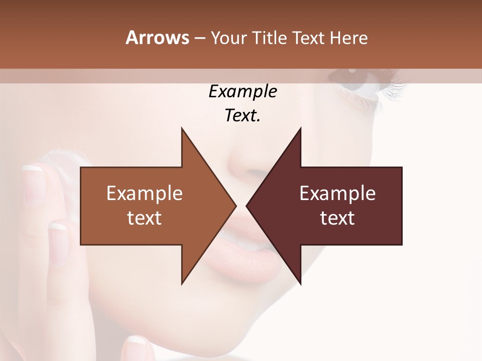 A Woman Holding A Cream On Her Face PowerPoint Template