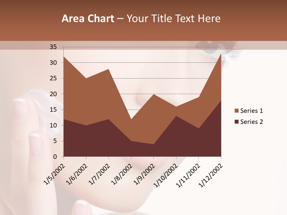 A Woman Holding A Cream On Her Face PowerPoint Template