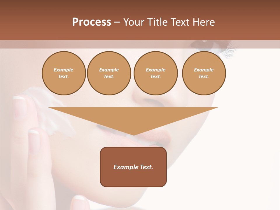 A Woman Holding A Cream On Her Face PowerPoint Template