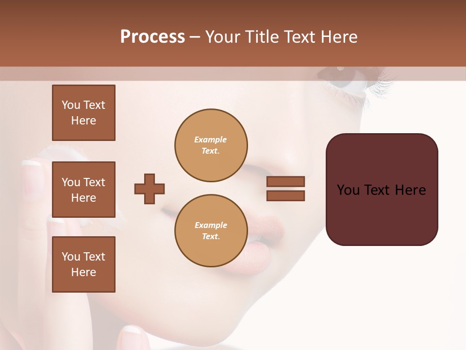 A Woman Holding A Cream On Her Face PowerPoint Template