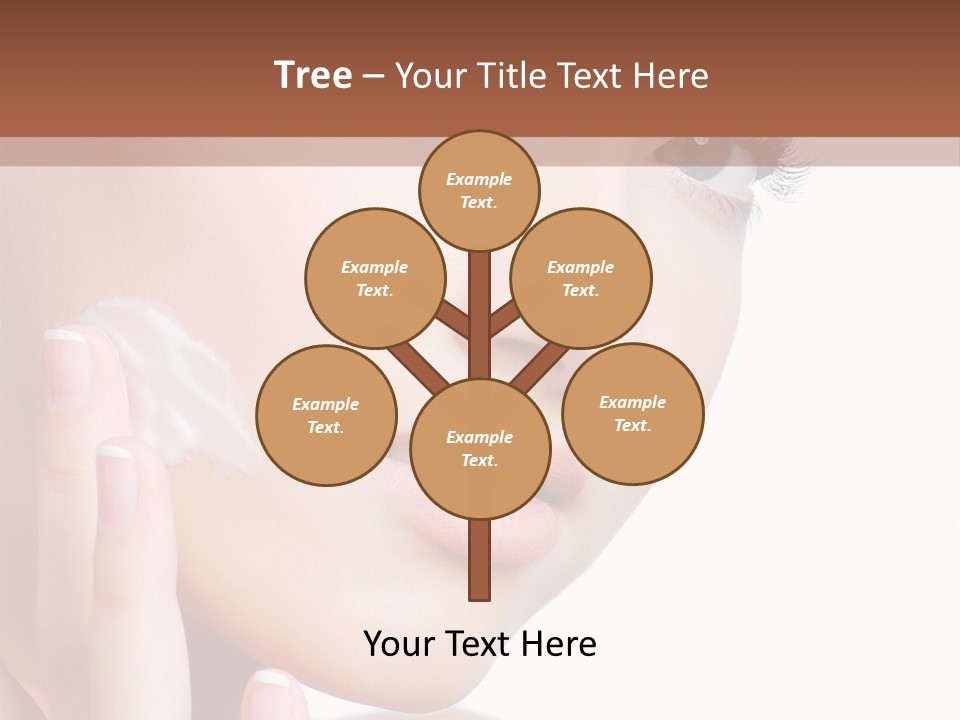 A Woman Holding A Cream On Her Face PowerPoint Template