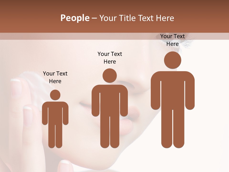 A Woman Holding A Cream On Her Face PowerPoint Template