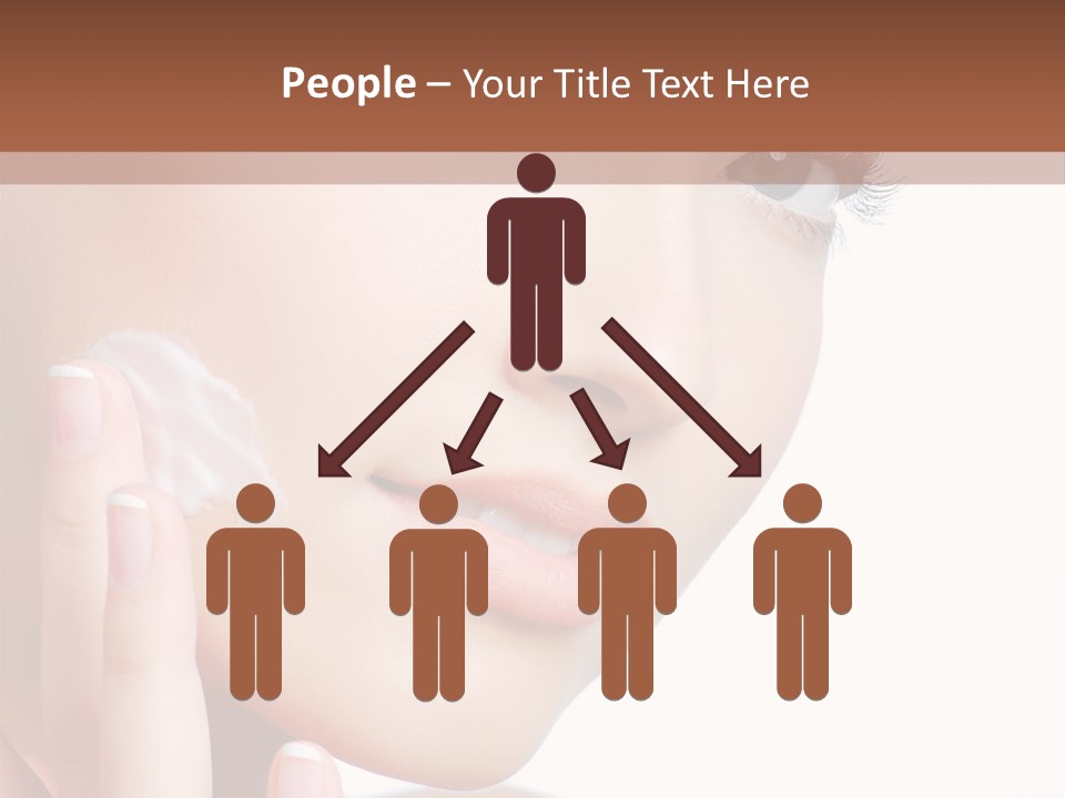 A Woman Holding A Cream On Her Face PowerPoint Template