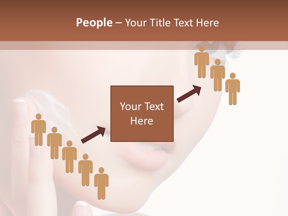 A Woman Holding A Cream On Her Face PowerPoint Template