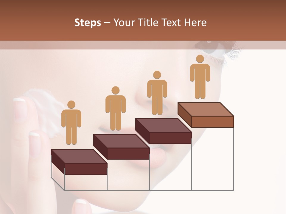 A Woman Holding A Cream On Her Face PowerPoint Template