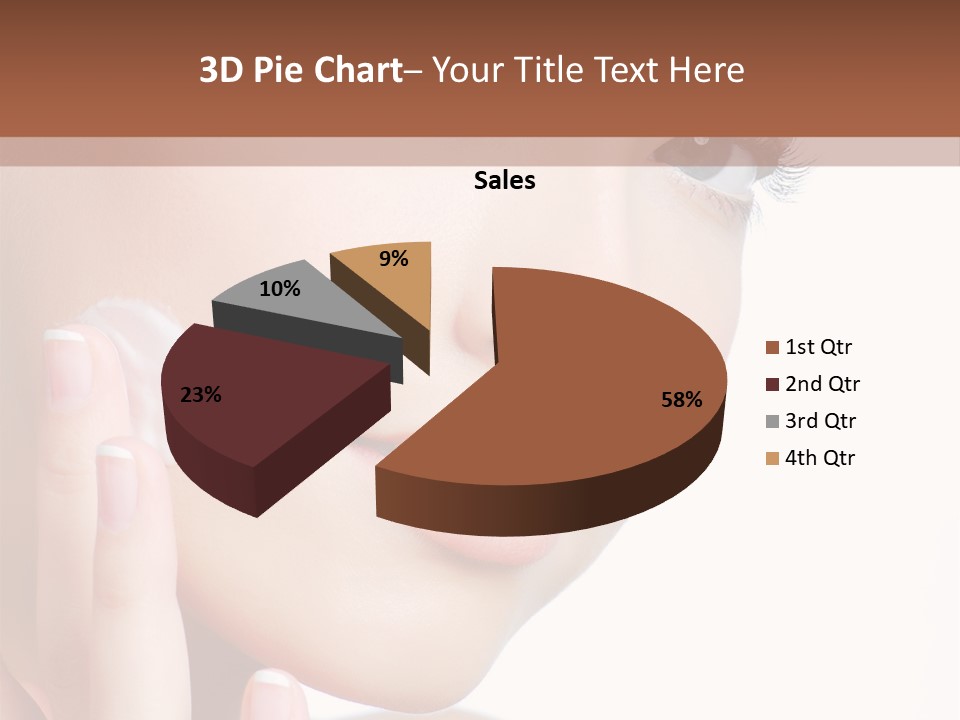 A Woman Holding A Cream On Her Face PowerPoint Template