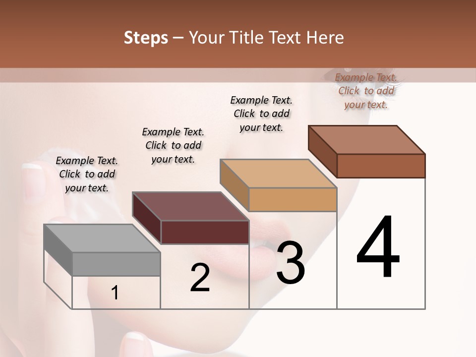 A Woman Holding A Cream On Her Face PowerPoint Template