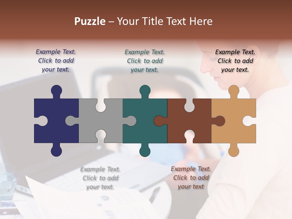 A Woman Holding A Baby In Her Lap While Looking At A Laptop PowerPoint Template