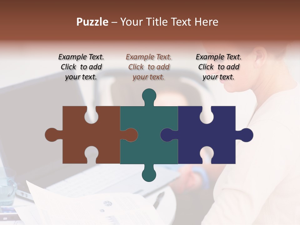 A Woman Holding A Baby In Her Lap While Looking At A Laptop PowerPoint Template