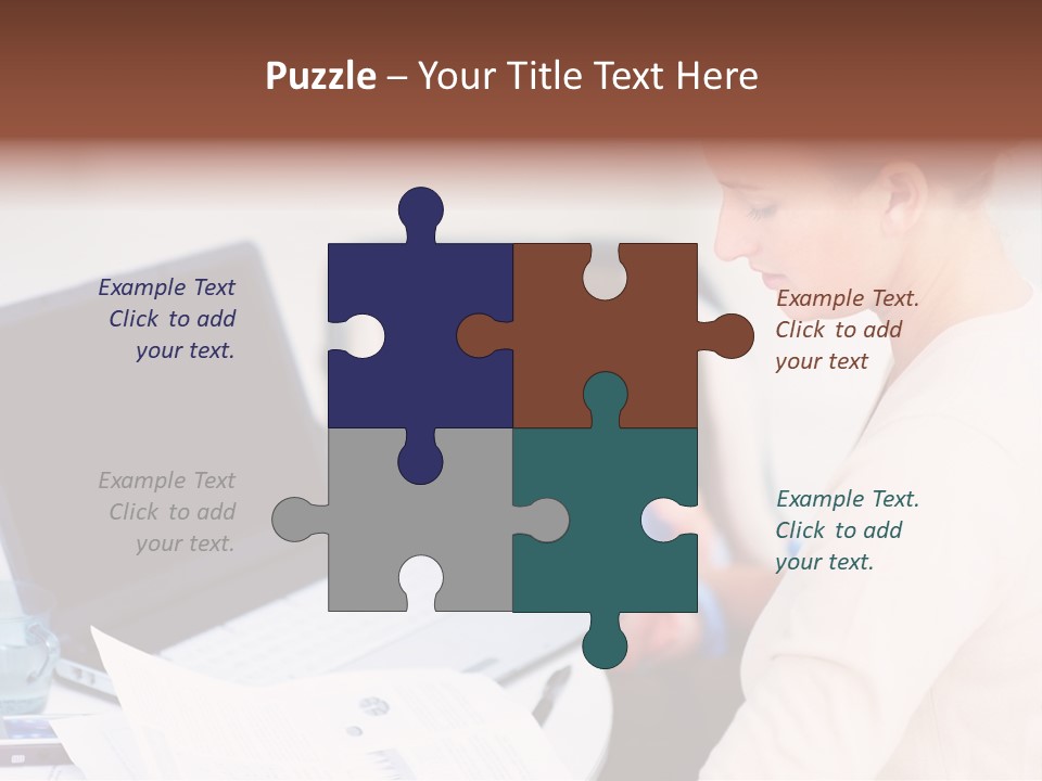 A Woman Holding A Baby In Her Lap While Looking At A Laptop PowerPoint Template