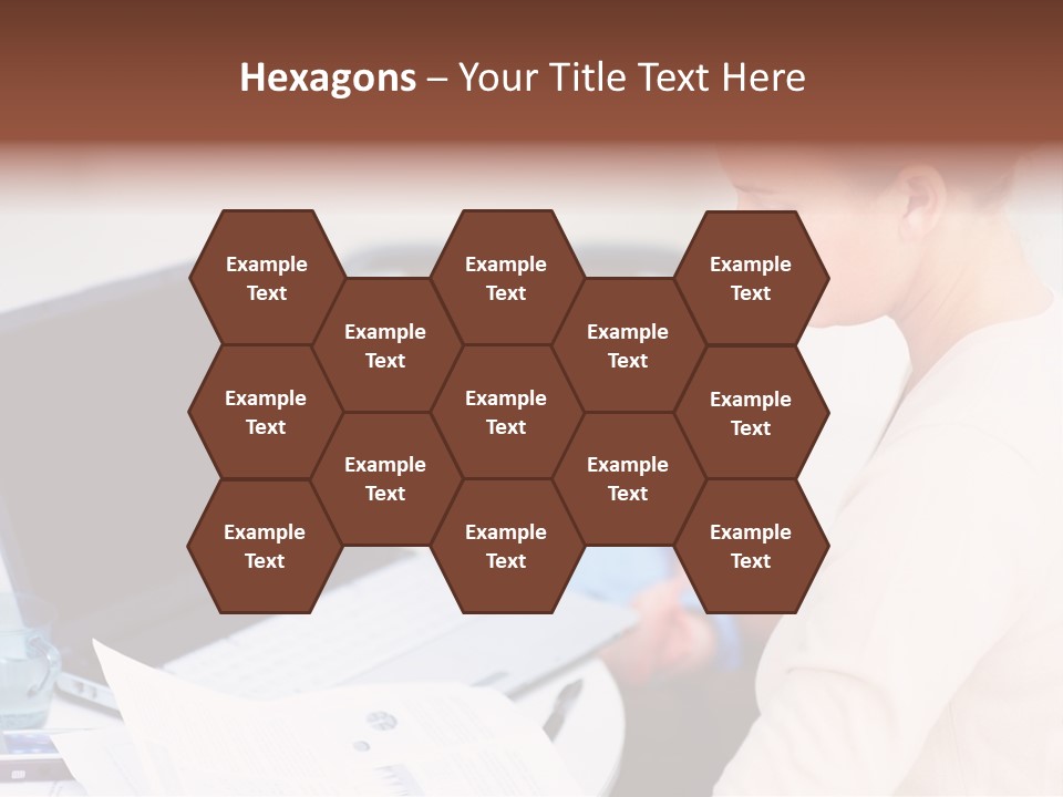 A Woman Holding A Baby In Her Lap While Looking At A Laptop PowerPoint Template