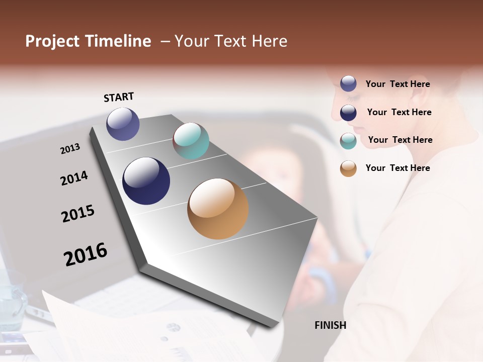 A Woman Holding A Baby In Her Lap While Looking At A Laptop PowerPoint Template