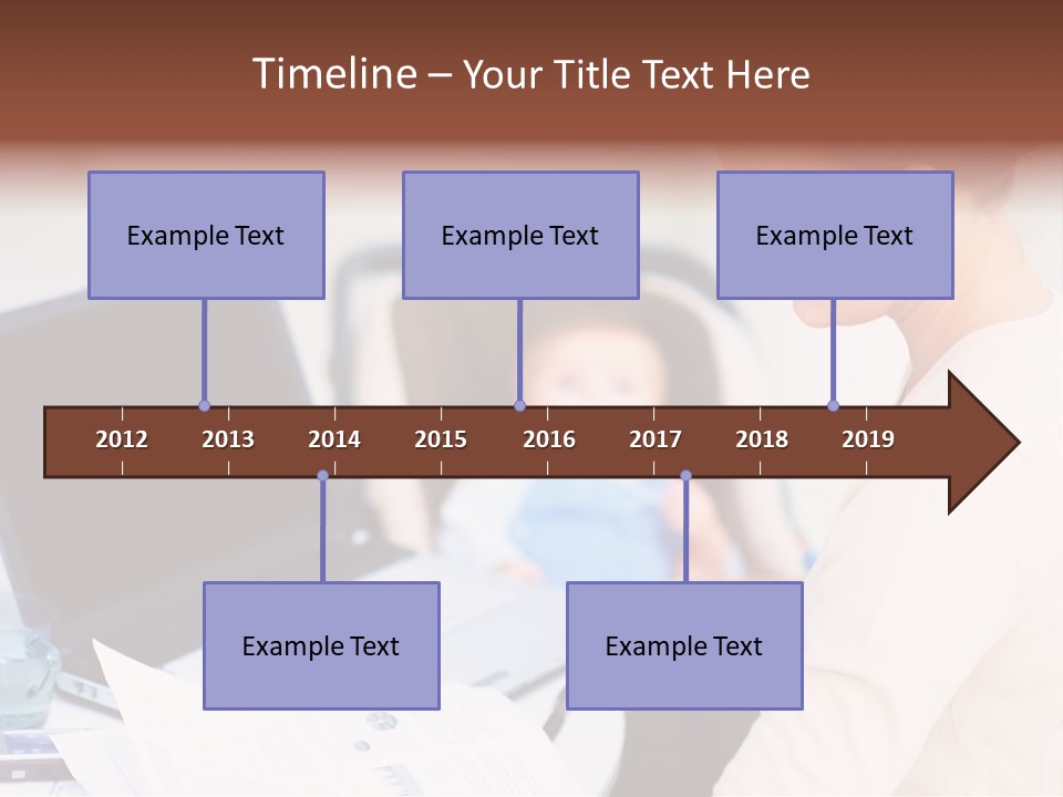 A Woman Holding A Baby In Her Lap While Looking At A Laptop PowerPoint Template