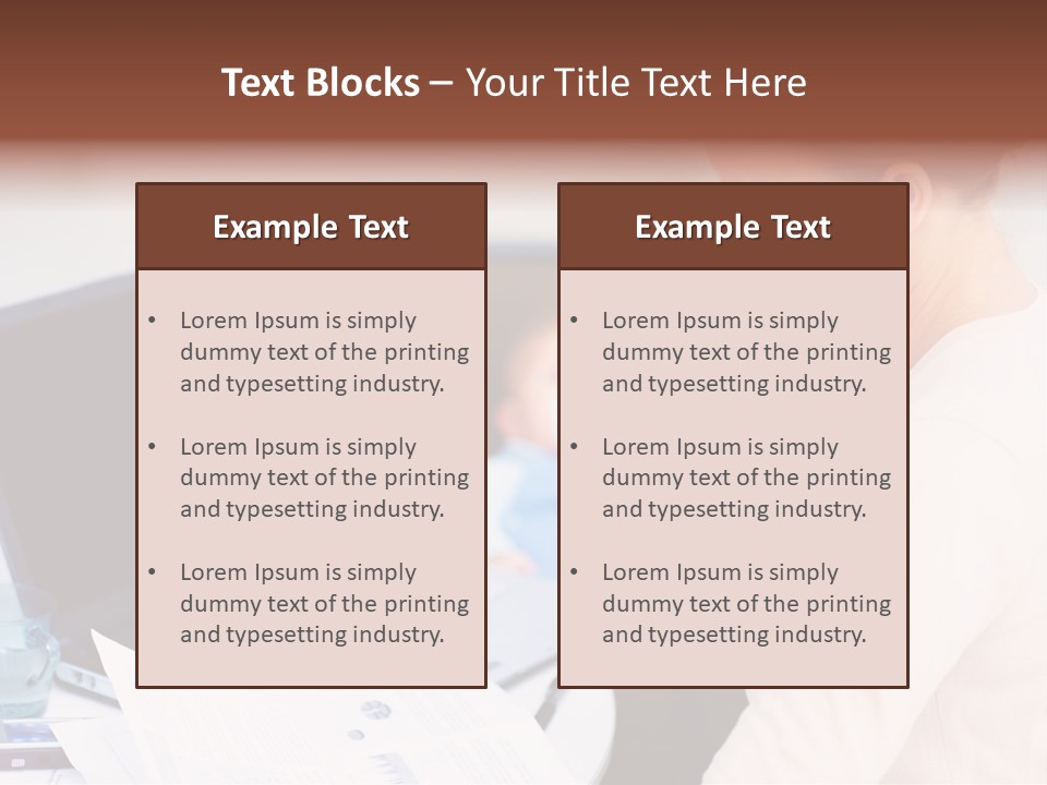 A Woman Holding A Baby In Her Lap While Looking At A Laptop PowerPoint Template