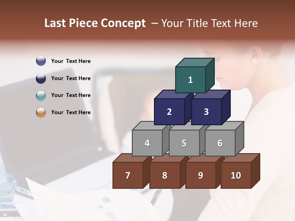 A Woman Holding A Baby In Her Lap While Looking At A Laptop PowerPoint Template