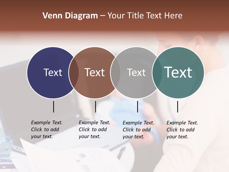 A Woman Holding A Baby In Her Lap While Looking At A Laptop PowerPoint Template