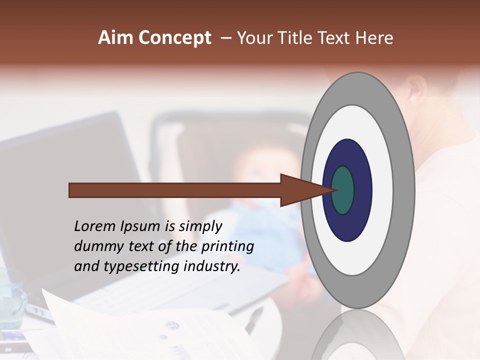 A Woman Holding A Baby In Her Lap While Looking At A Laptop PowerPoint Template