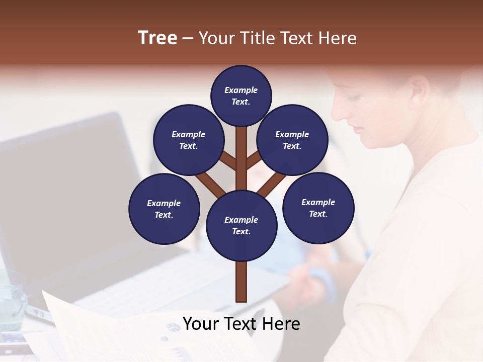 A Woman Holding A Baby In Her Lap While Looking At A Laptop PowerPoint Template