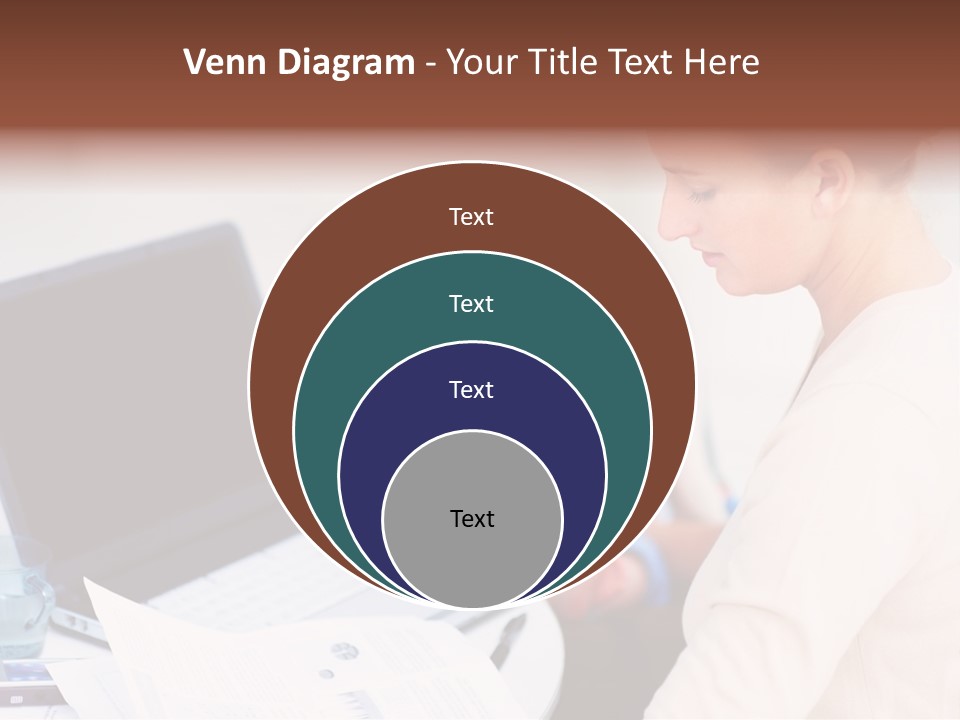 A Woman Holding A Baby In Her Lap While Looking At A Laptop PowerPoint Template