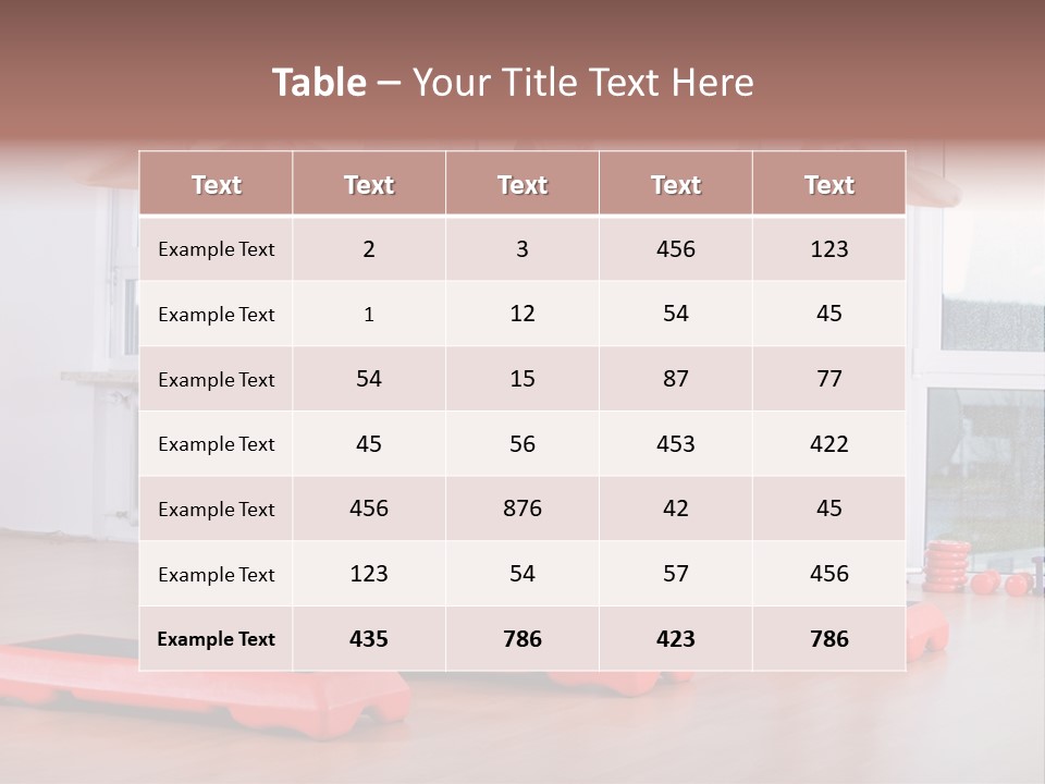 Young Women Exercising In A Step Aerobics Class PowerPoint Template