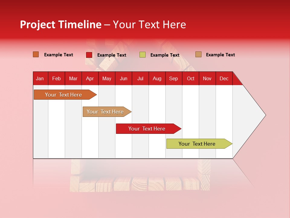 Building Blocks /A House Symbol Isolated On A Red Background PowerPoint Template