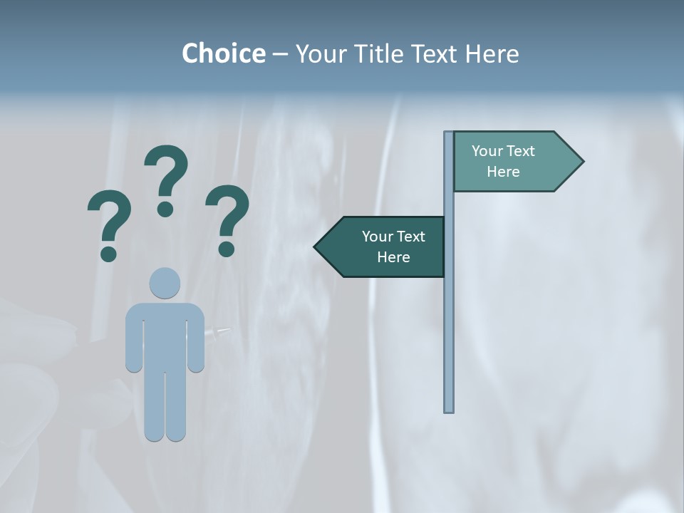 Pen Showing X-Ray Pictures Of Brain On Screen PowerPoint Template