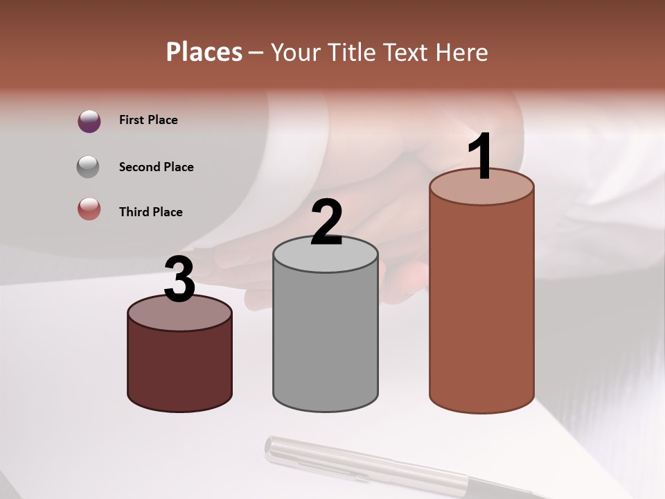 Businesspeople Shaking Hands PowerPoint Template