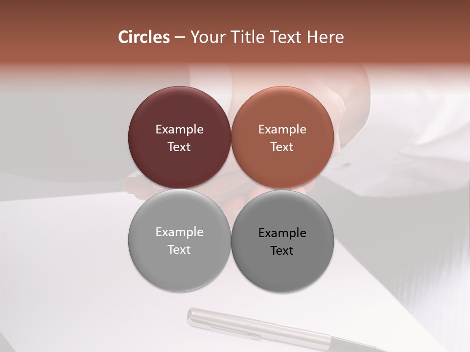 Businesspeople Shaking Hands PowerPoint Template