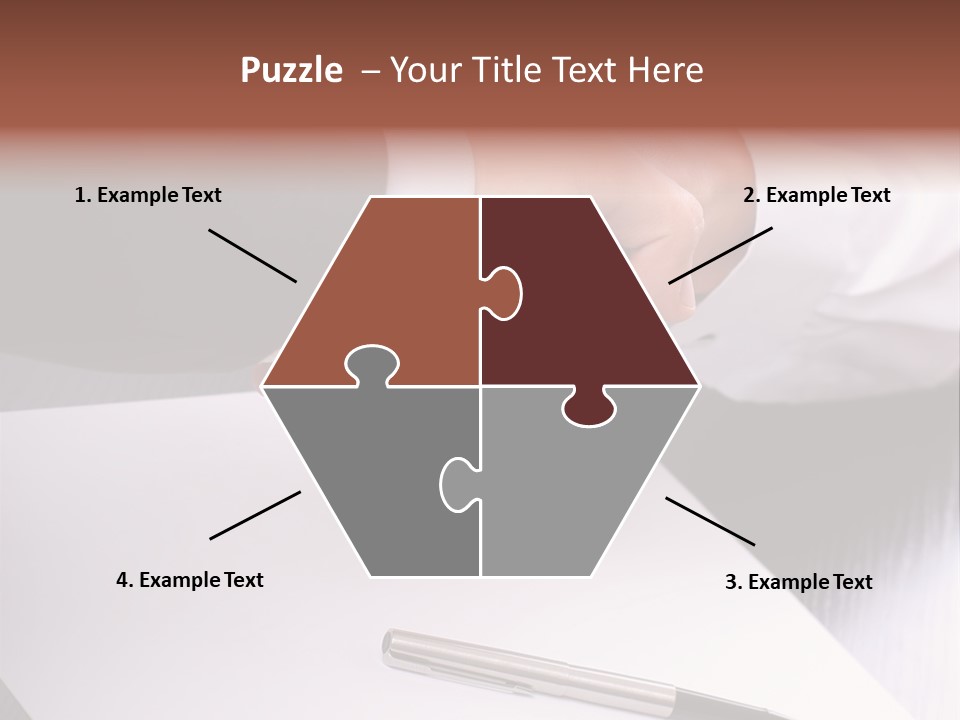Businesspeople Shaking Hands PowerPoint Template
