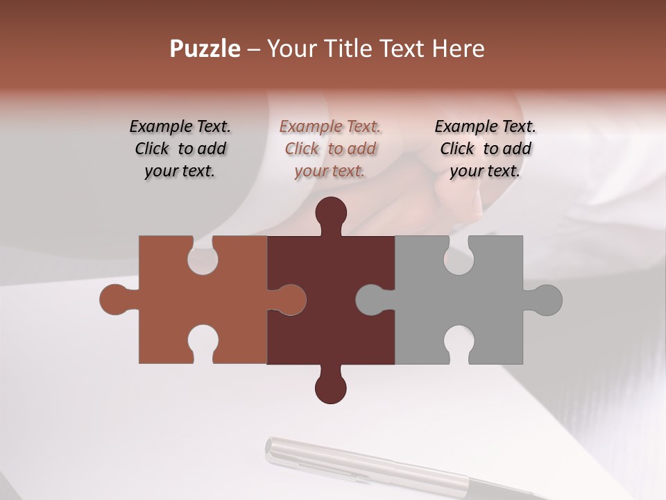 Businesspeople Shaking Hands PowerPoint Template