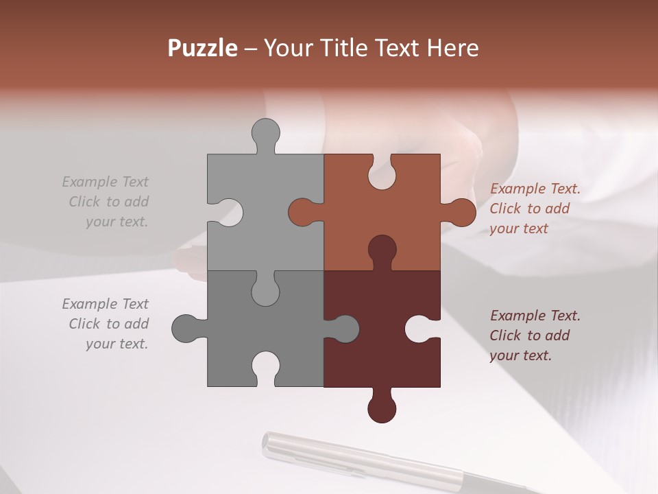 Businesspeople Shaking Hands PowerPoint Template