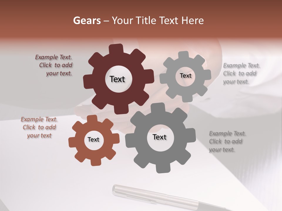 Businesspeople Shaking Hands PowerPoint Template