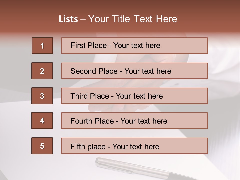 Businesspeople Shaking Hands PowerPoint Template