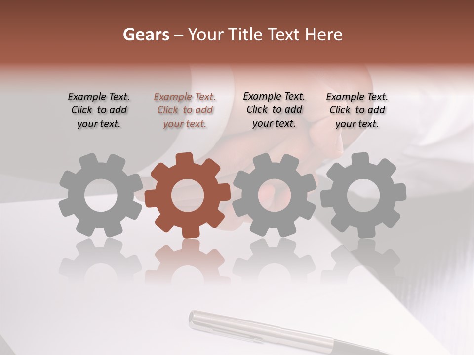 Businesspeople Shaking Hands PowerPoint Template