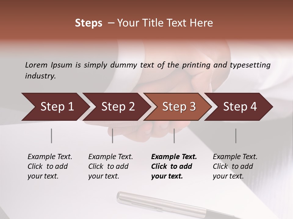 Businesspeople Shaking Hands PowerPoint Template