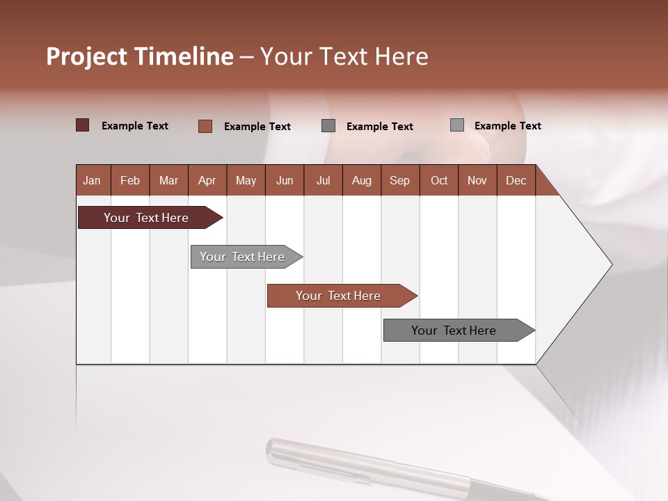 Businesspeople Shaking Hands PowerPoint Template