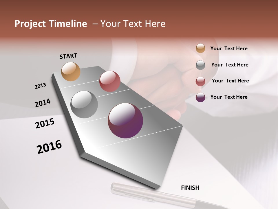 Businesspeople Shaking Hands PowerPoint Template