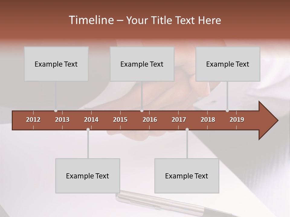 Businesspeople Shaking Hands PowerPoint Template