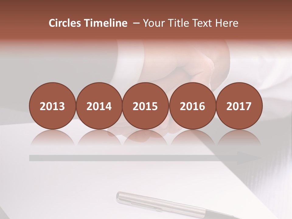 Businesspeople Shaking Hands PowerPoint Template