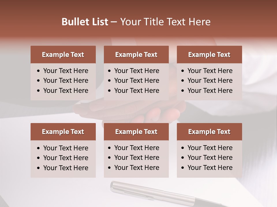 Businesspeople Shaking Hands PowerPoint Template