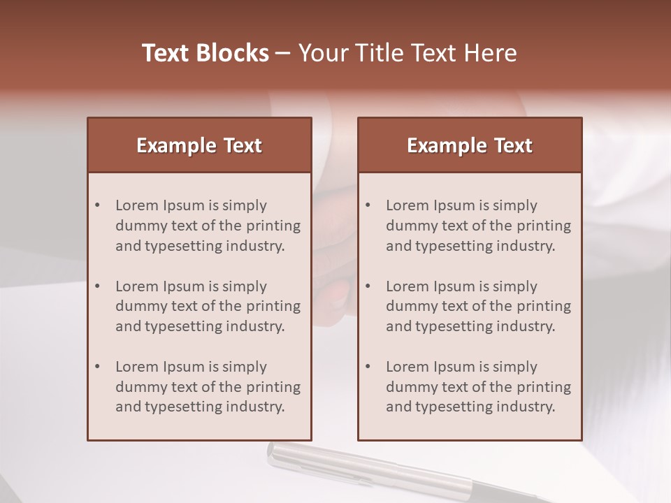 Businesspeople Shaking Hands PowerPoint Template