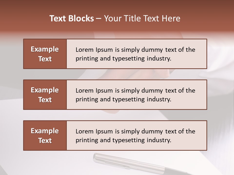 Businesspeople Shaking Hands PowerPoint Template