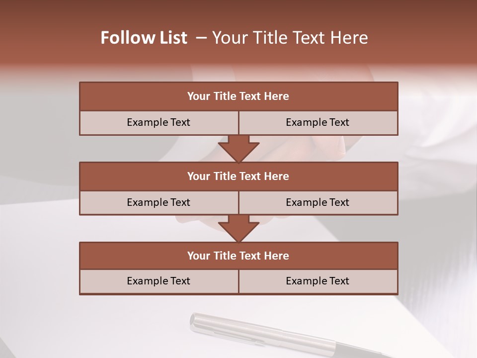 Businesspeople Shaking Hands PowerPoint Template