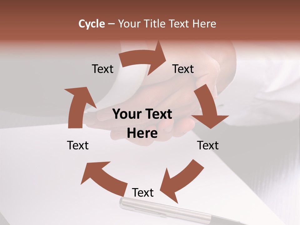 Businesspeople Shaking Hands PowerPoint Template