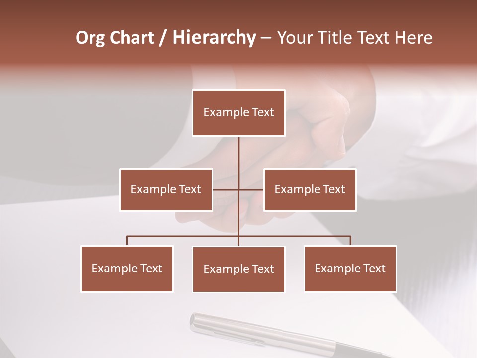 Businesspeople Shaking Hands PowerPoint Template