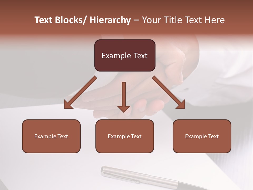 Businesspeople Shaking Hands PowerPoint Template