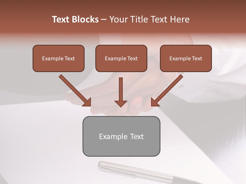 Businesspeople Shaking Hands PowerPoint Template